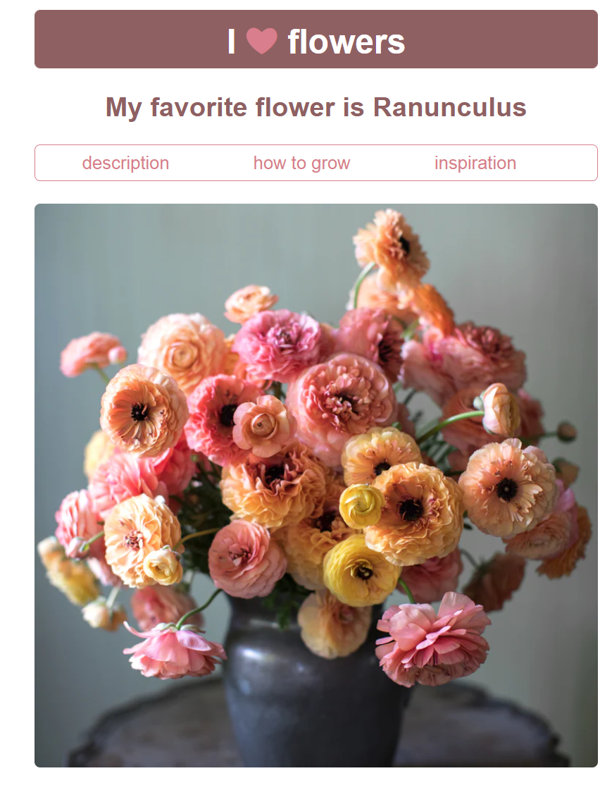 flowering ranunculus